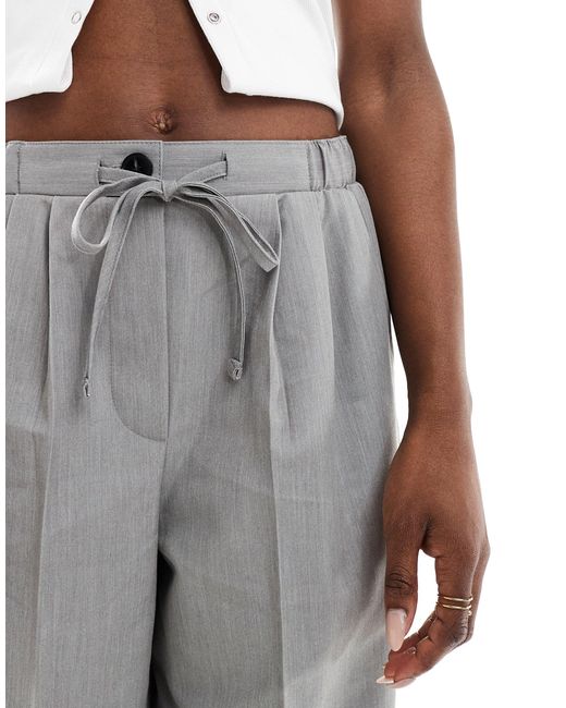 ASOS Gray Tailored Pull On Trouser