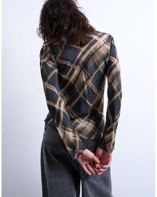 TOPSHOP Multicolor Long Sleeve Top