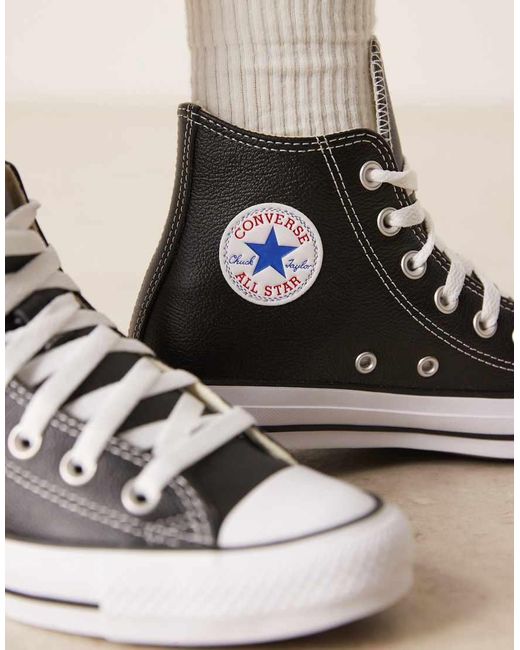 Converse Natural Chuck Taylor All Star Hi Leather Trainers