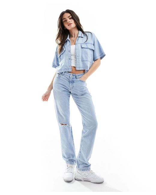 Tommy Hilfiger Blue – bluse aus chambray