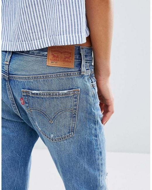Levi s Levi s 501 Ct Boyfriend Jeans With Abrasions in Blue Lyst UK