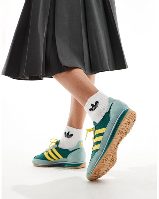 Sl 72 og - sneakers verdi e gialle di Adidas Originals in Green