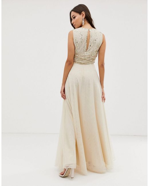 asos champagne dress