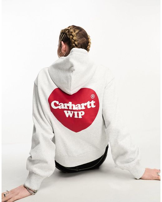 Carhartt White Heart Print Hoodie