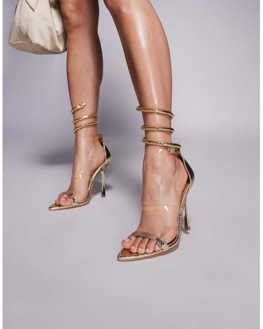 SIMMI White Simmi London Ditto Embellished Leg Wrap Sandals