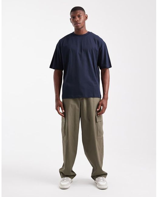 ASOS Blue Essentials Oversized T-Shirt for men