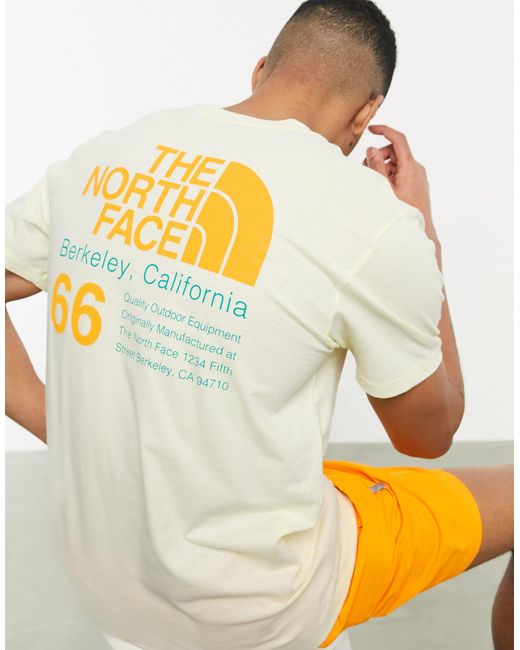 The North Face 66 California T-shirt in Yellow for Men | Lyst
