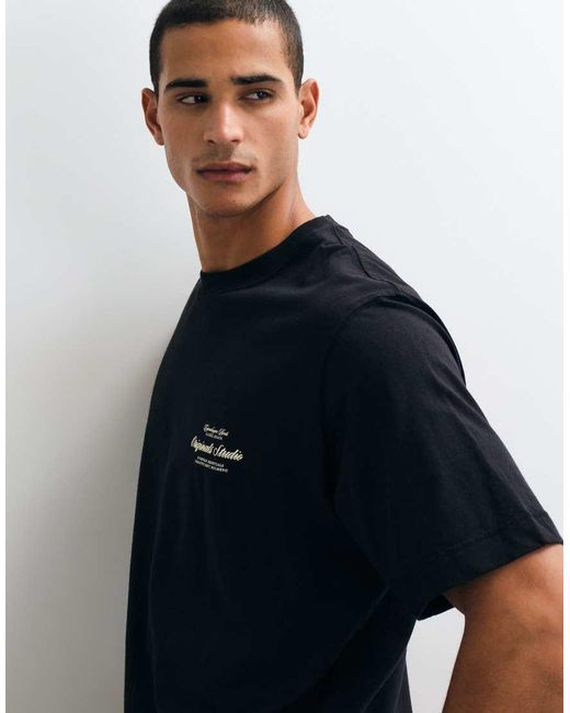 Jack & Jones Blue Original Studios Oversized T-Shirt for men