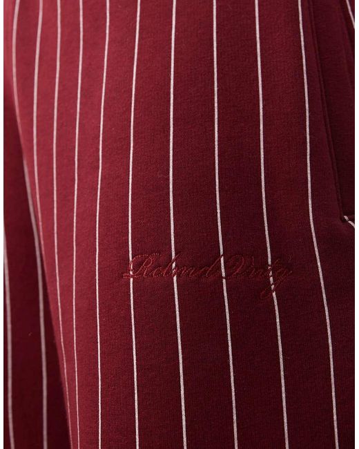 Reclaimed (vintage) Joggingbroek Met Wijde Pijpen in het Red