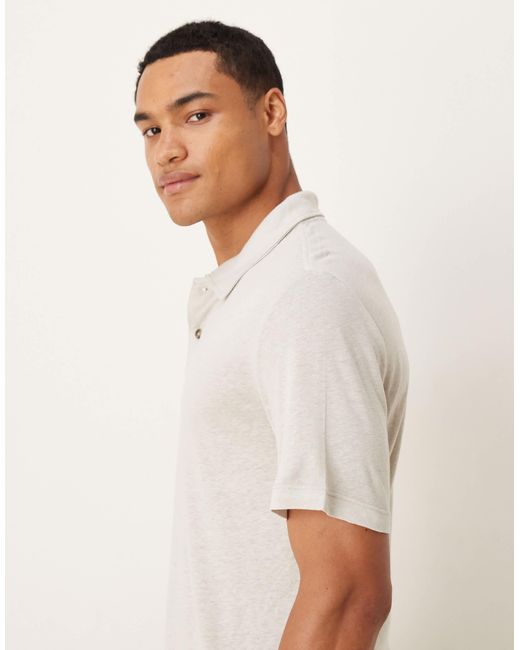 Mango – kurzärmliges relaxed-fit-polohemd in White für Herren