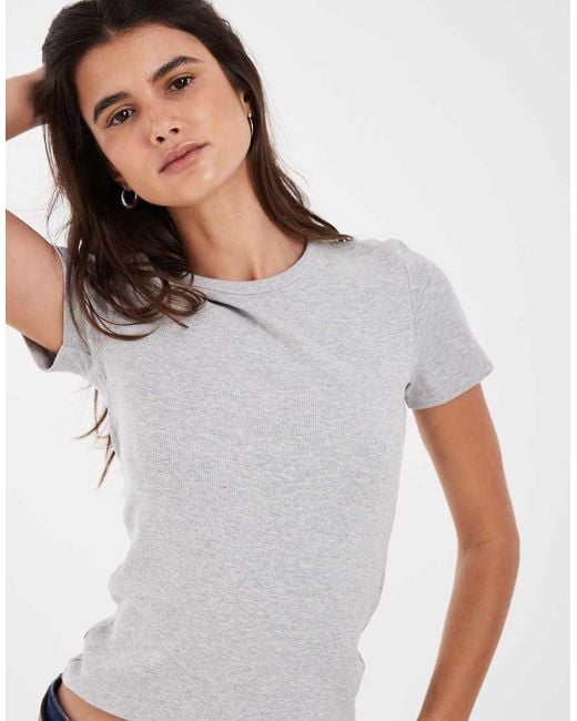 JJXX White Ribbed T-shirt