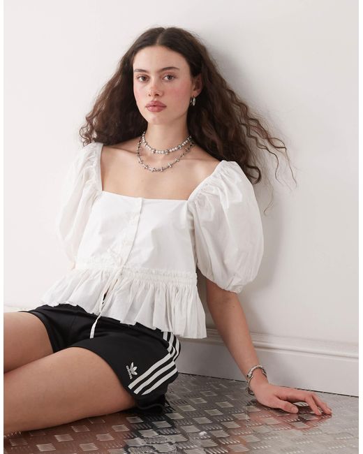 Monki White – bluse