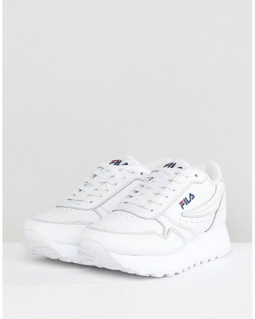 fila platforms white