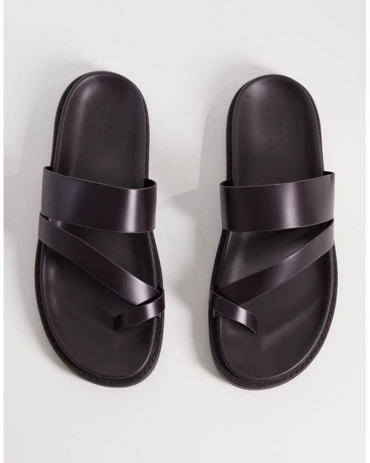 ASOS Red Cross Over Strap Sandals for men