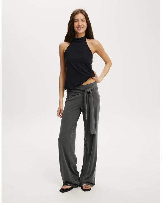 Cotton On Gray Honey Tie Pant