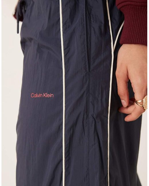 Calvin Klein Blue Tech Crinkle Trackpants