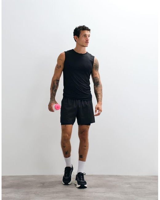 4505 Blue Active Quick Dry Muscle Fit Compression Base Layer Tank for men