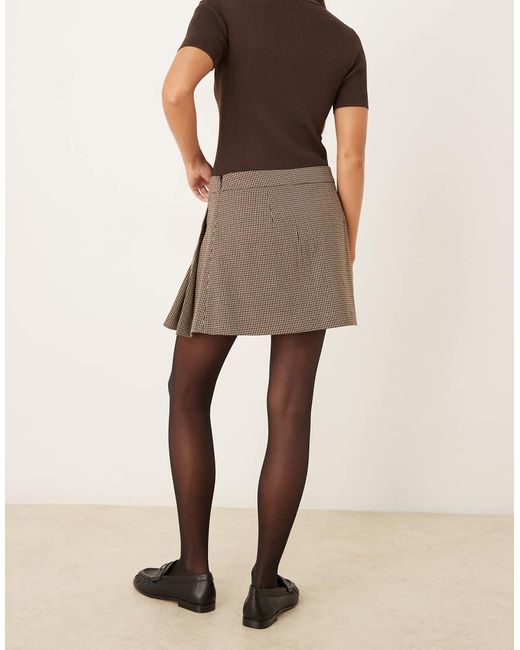 Gina Tricot Brown Mini Pleated Skirt