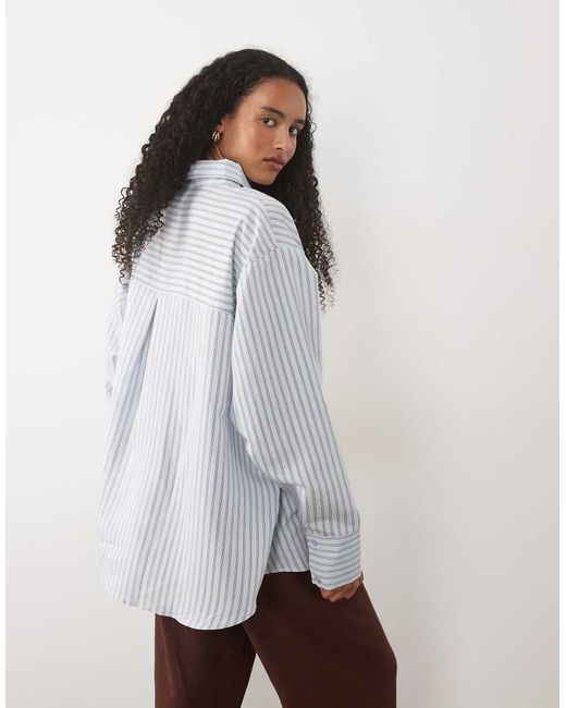 ASOS White Stripe Oversized Shirt