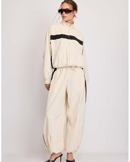 Stradivarius Natural Technical Windbreaker Jacket