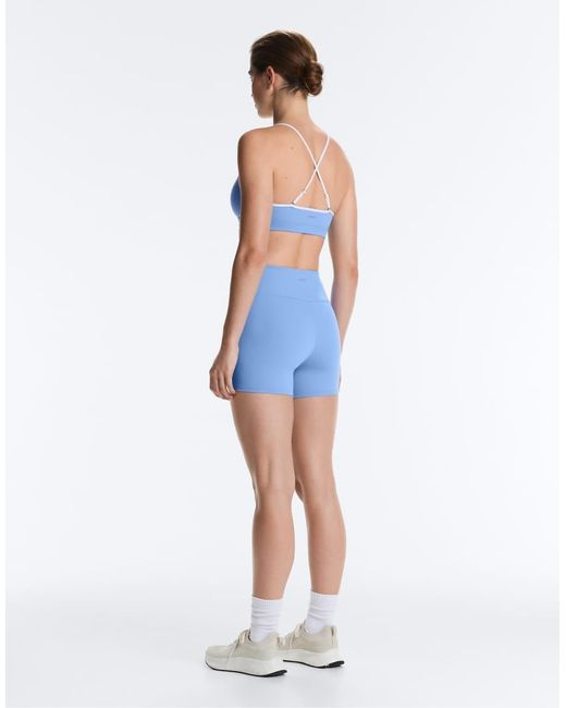 Oysho Blue Comfortlux High-Rise 10Cm Hot Pants