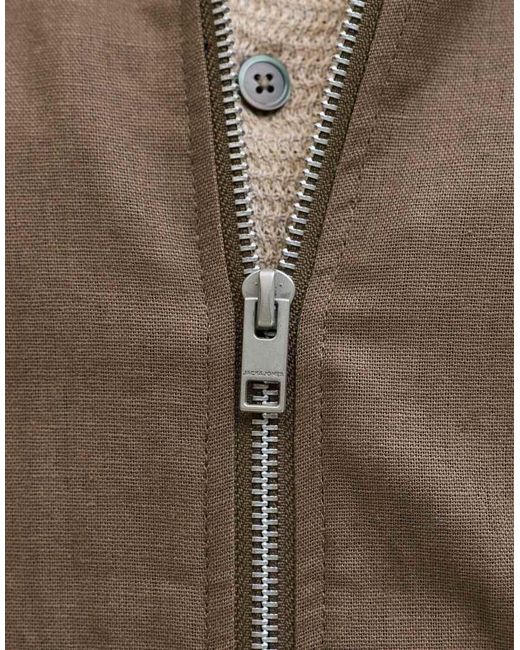 Jack & Jones Brown Bomber Jacket for men