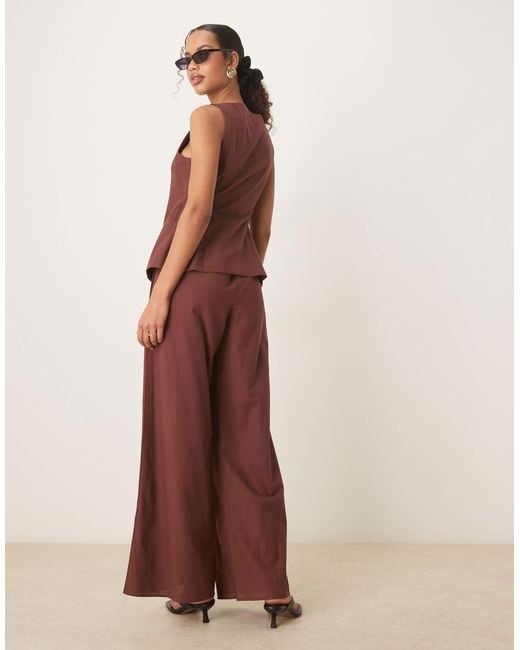 ASOS Red Button Down Vest Jumpsuit