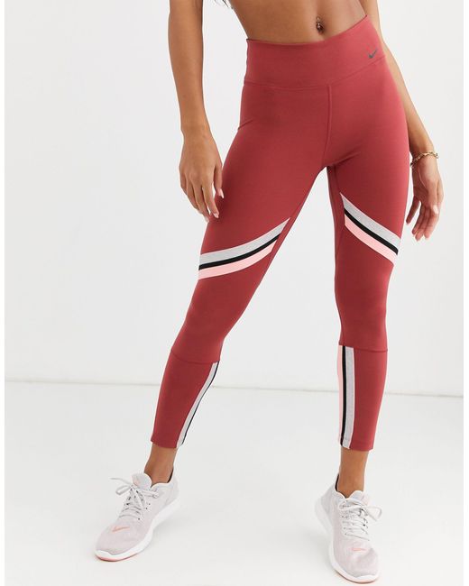 Nike Synthetic Crop leggings With Gold 