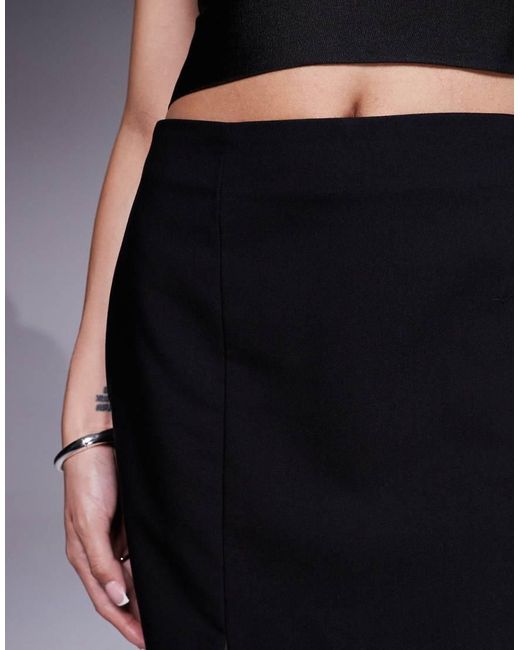 ASOS Black Tailored Mini Skirt With Splits
