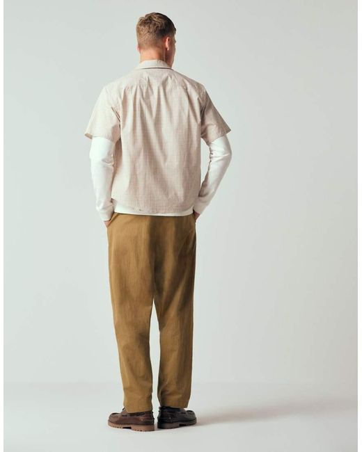 ASOS White Oversized Tapered Trousers With Pleat for men