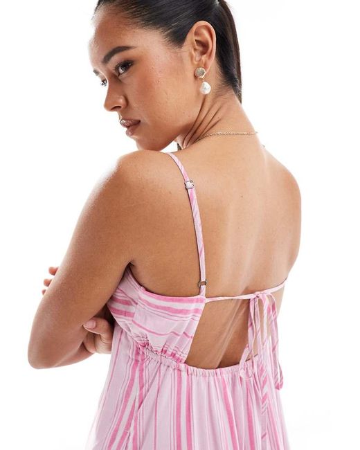 Hollister Pink Babydoll Maxi Dress