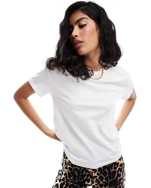 Noisy May White Short Sleeve T-Shirt