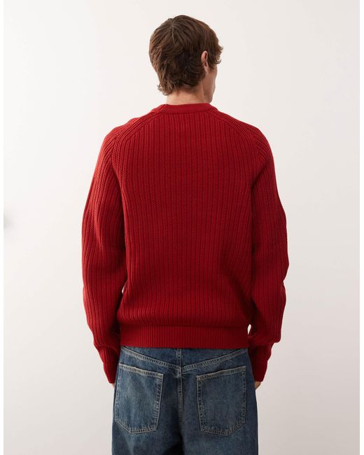 Pull en maille Collusion pour homme en coloris Red