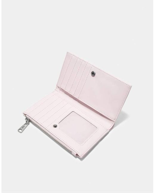 Stradivarius Pink Basic Zip-up Purse