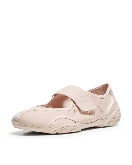 Bershka Pink Sporty Ballet Flats