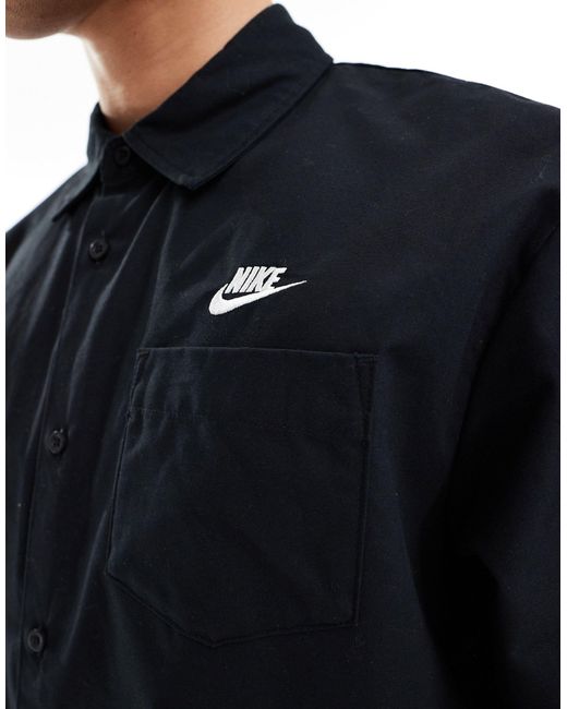 Nike Blue Club Woven Short Sleeve Shirt for men