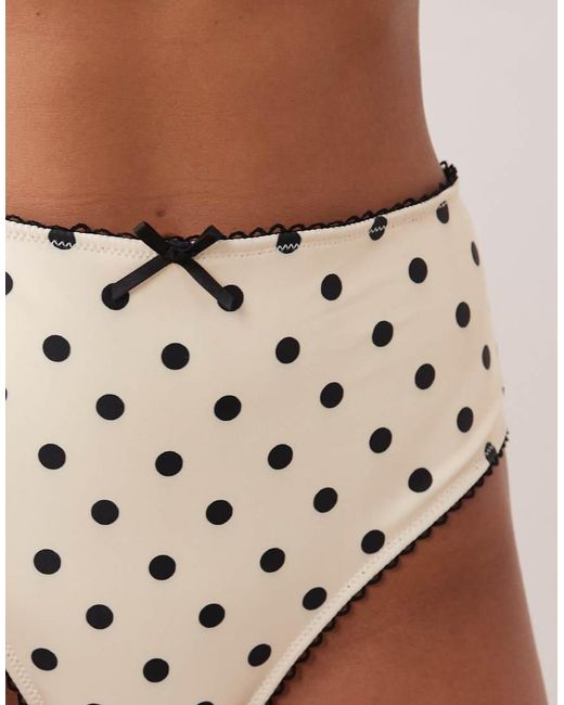 Peek & Beau Multicolor High Waist Bikini Bottom With Trim Detail