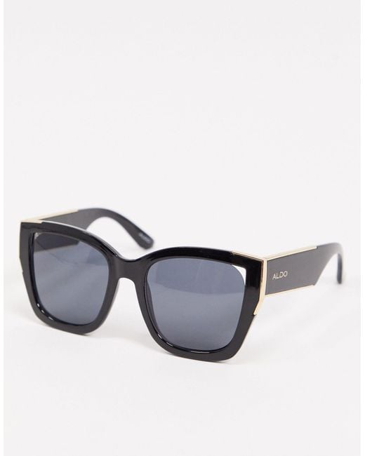 ALDO Black Frelasa Square Framed Sunglasses