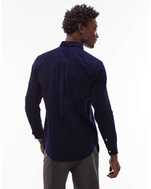 Tommy Hilfiger Blue Corduroy Shirt for men