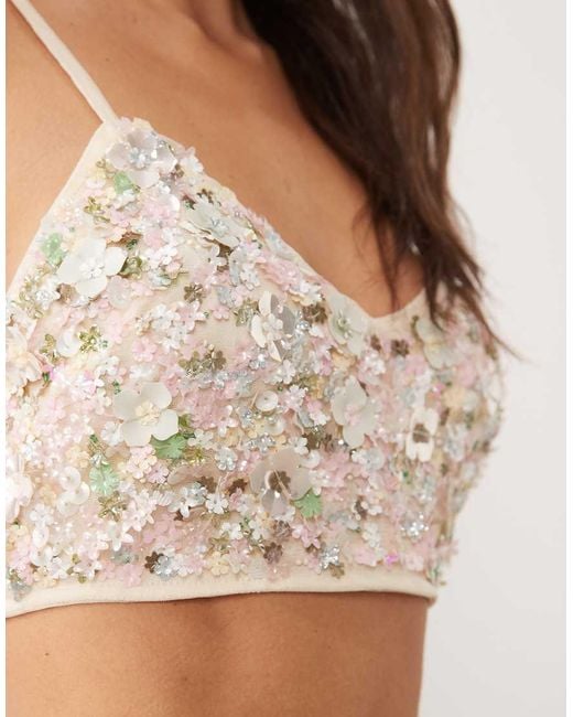 Miss Selfridge Multicolor Premium Floral Embellished Bralette