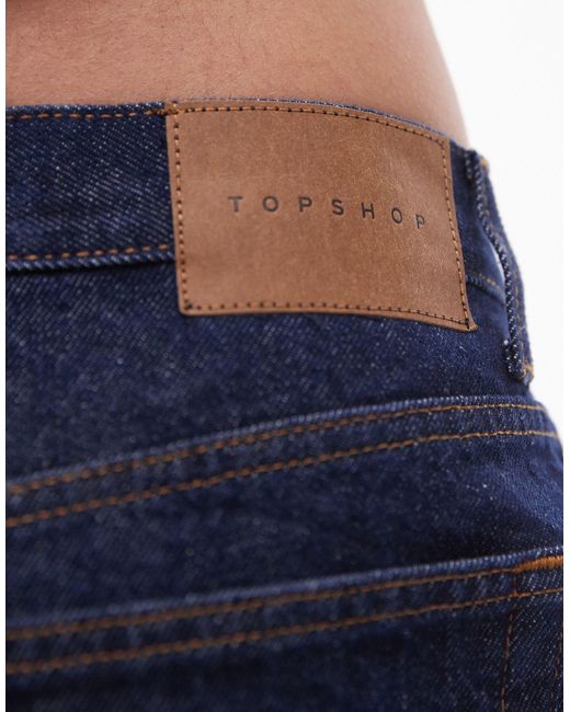 Pantalones cortos vaqueros añil lavado editor TOPSHOP de color Blue