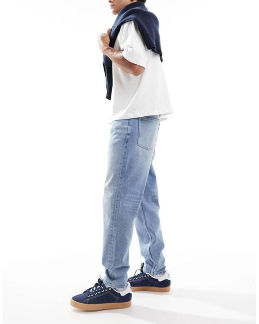 ASOS Blue Tapered Fit Jeans for men