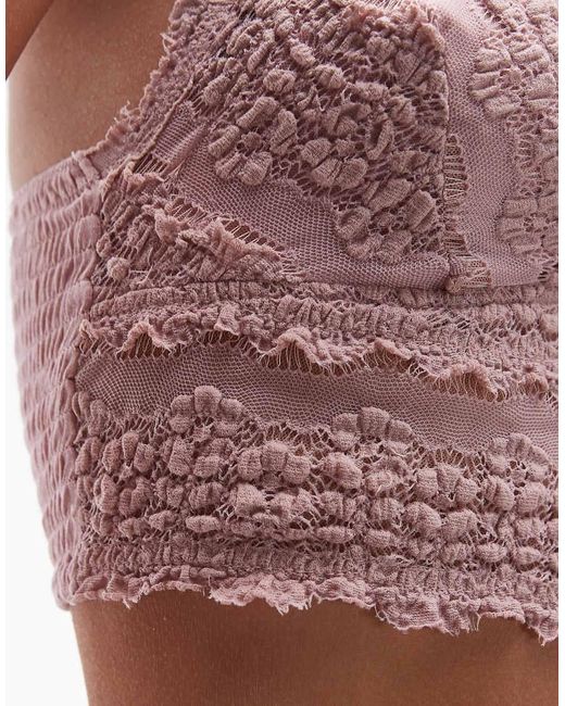 Free People Pink Amina Lace Bralet