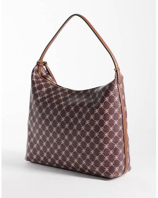 Mango Brown Monogram Shoulder Bag