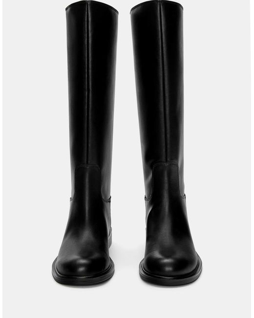 Pull&Bear Black – flache stiefel