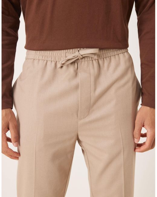 ASOS Pull On Tapered Flannel Dress Pants in Brown for Men | Lyst ASOS Pull On Tapered Flannel Dress Pants in Brown for Men | Lyst