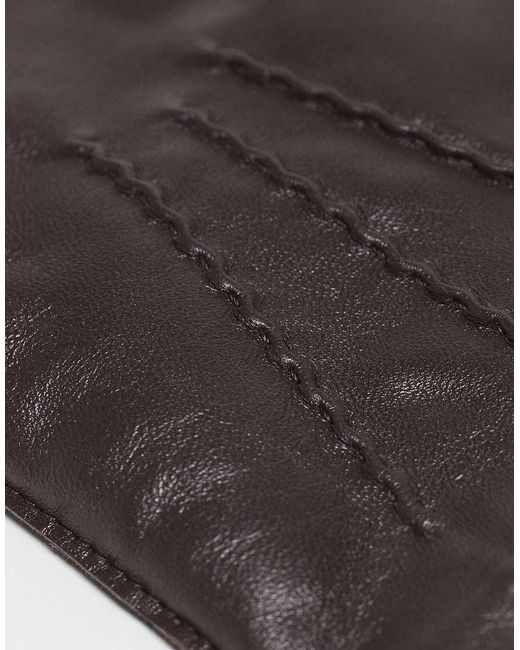 ARKET Black Premium Leather Gloves for men