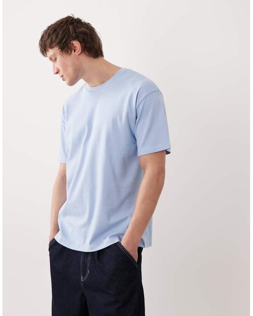 Jack & Jones Blue Premium Heavyweight T-shirt With Backprint for men