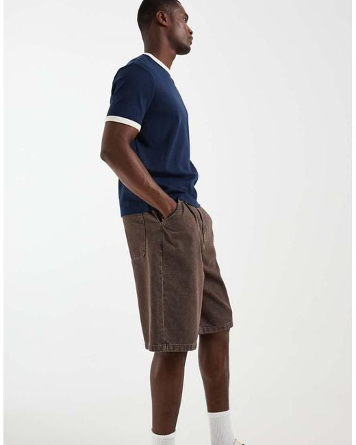 ASOS Blue Mid Length Denim Jorts for men