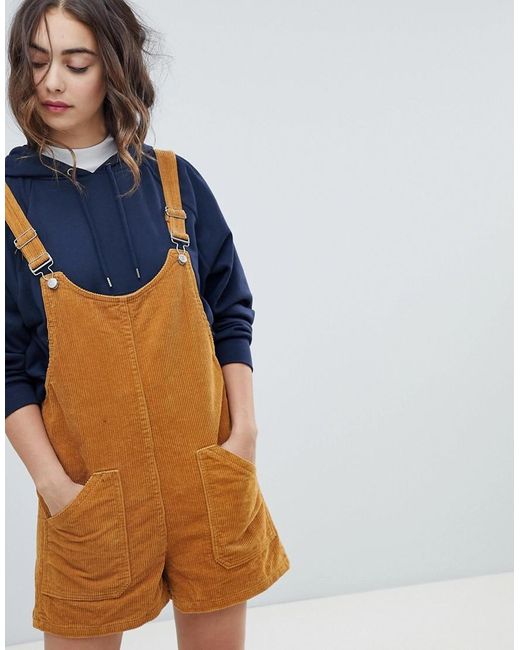 Pull&Bear Brown Cord-Jumpsuit